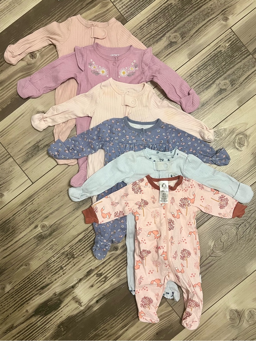 Baby Girls' Mixed Print Sleepers Set